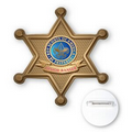 Sheriff Badge Star Shape Plastic Advertising Campaign Button